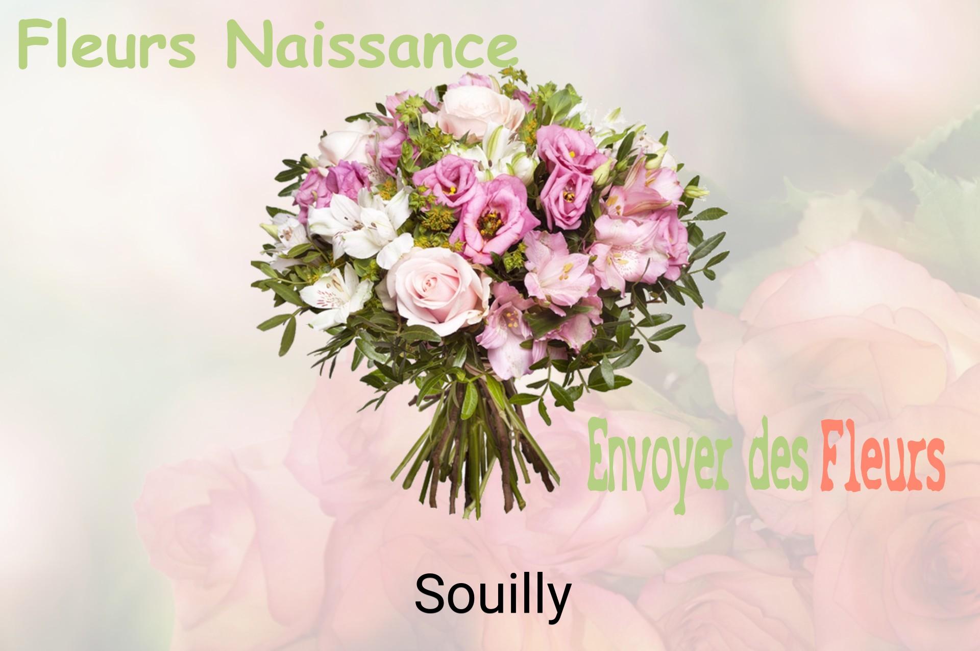 Bouquet de fleurs de naissance livré à Souilly